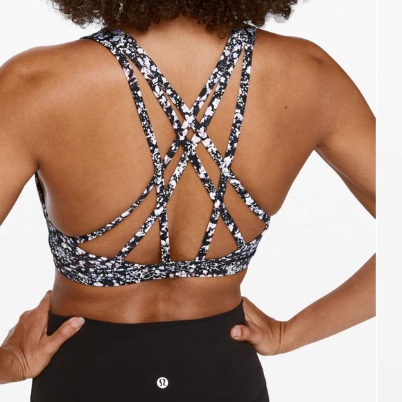 • Lululemon • Women’s Free To Be Serene Bra Floral Spritz Multi White Black 6 - Picture 2 of 4